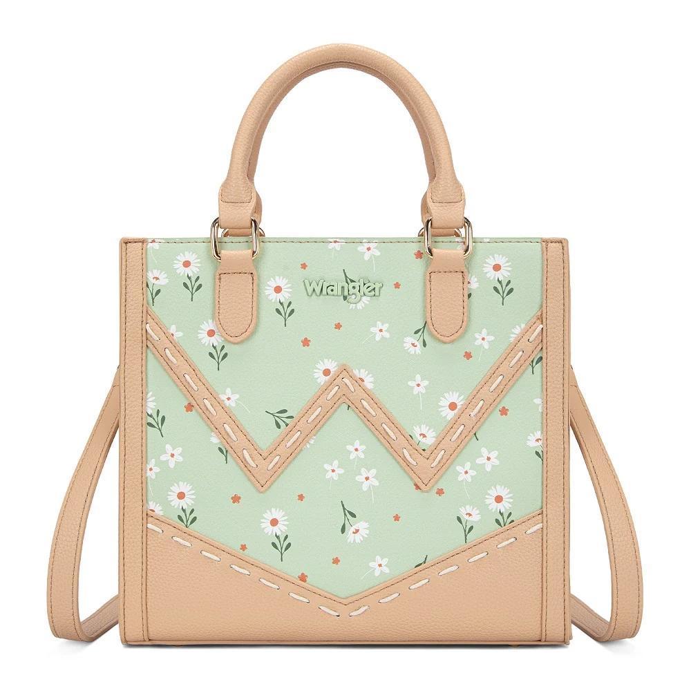 Wrangler Daisy Print Chevron Tote Crossbody Bag