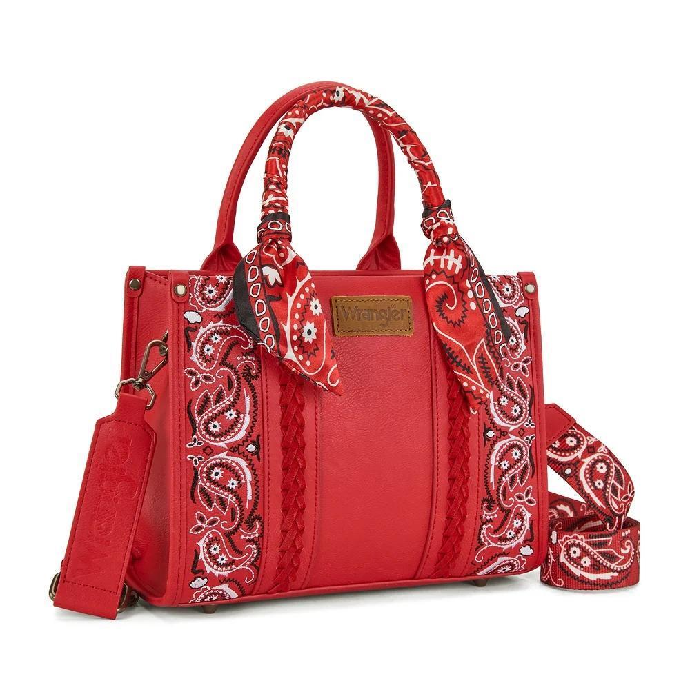 Wrangler Braided Paisley Bandana Tote Bag