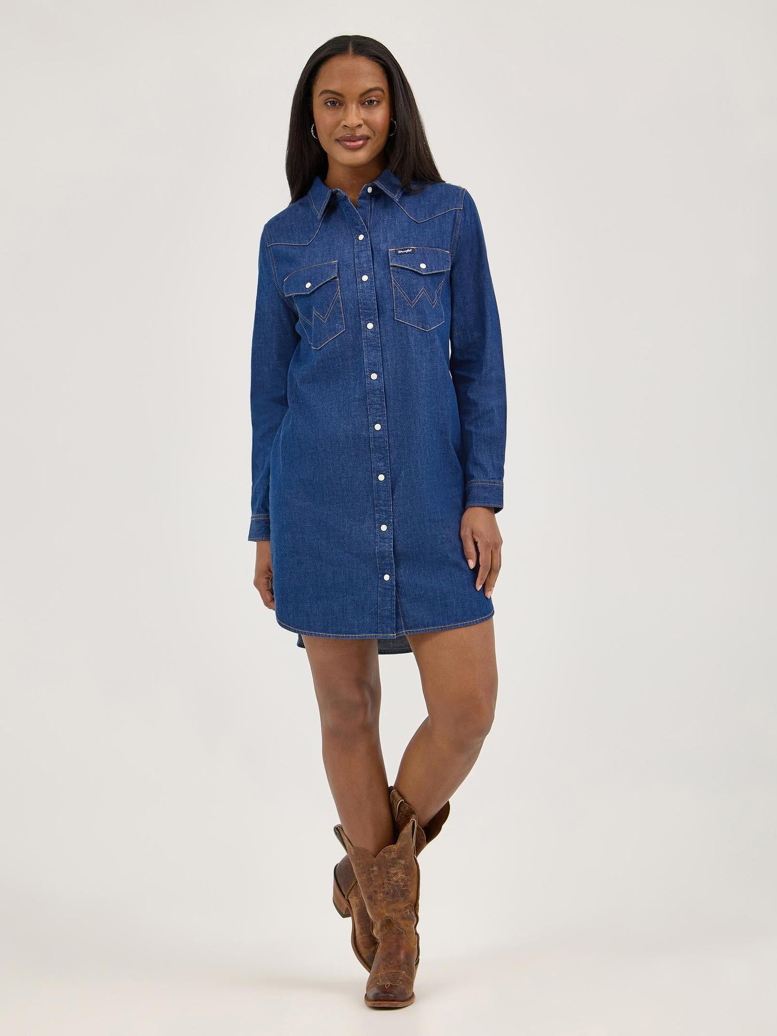 Wrangler Women's Denim Shirt Dress