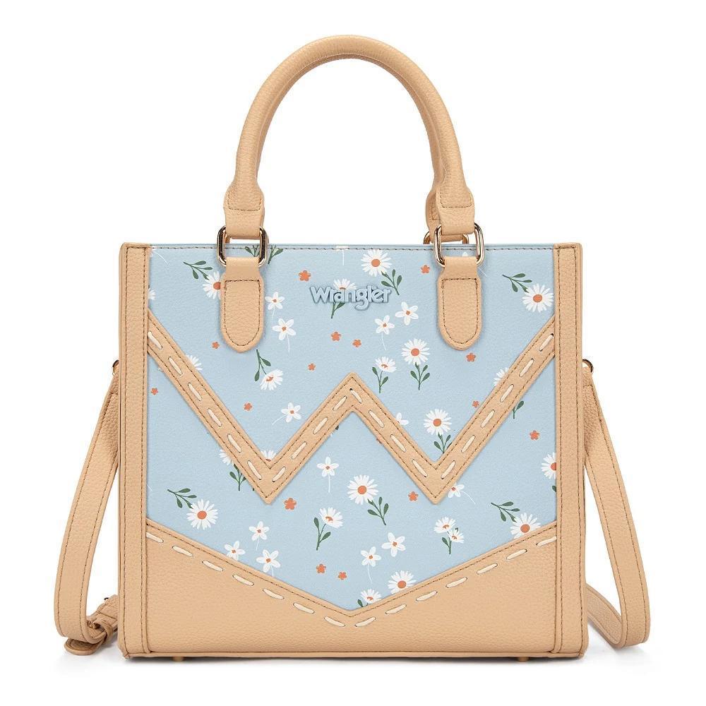 Wrangler Daisy Print Chevron Tote Crossbody Bag